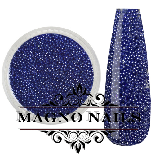 Nail Art Glasperlen - Glas Beads - dunkelblau metallic Nägel Nail art Nailart Nageldesign Nagel